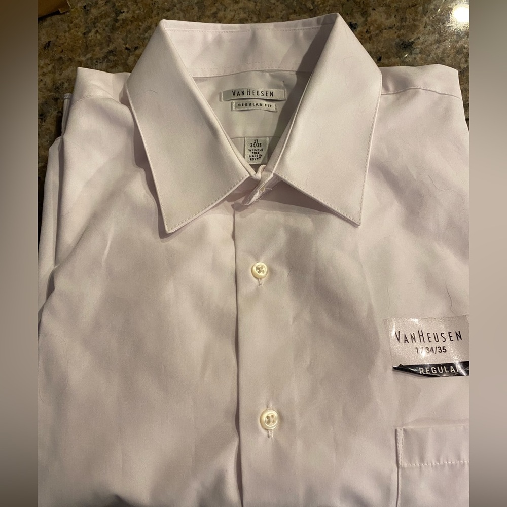 Men’s dress shirt. White. Size 17 neck